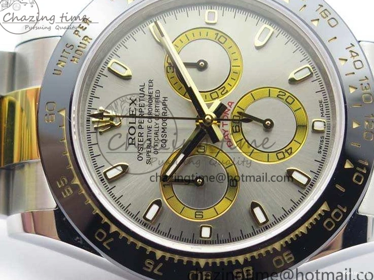 1231 WellDesigned Daytona SS YG Ceramic Bezel JH Best Edition Sliver Gray Dial On SS YG Bracelet A 3532